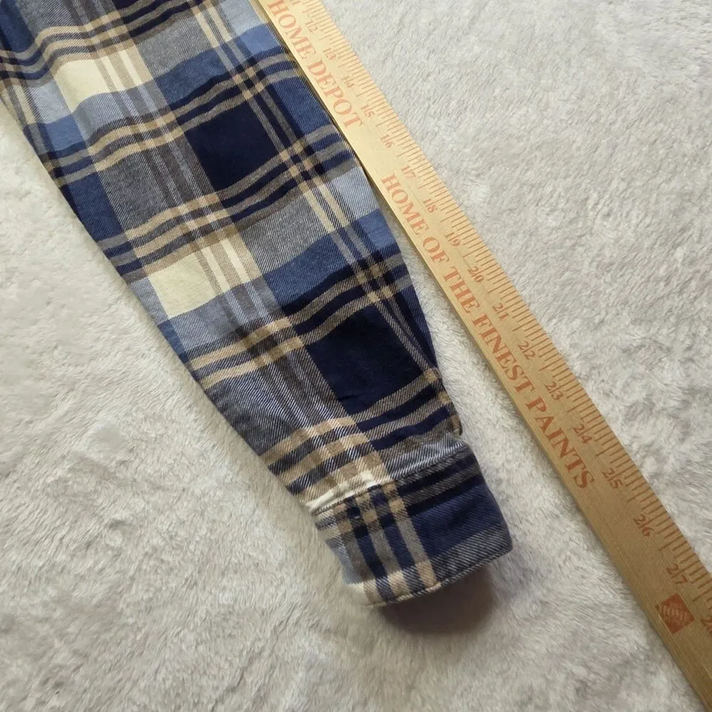 Patagonia Shirt Mens Small Brown Plaid Lightweight Fjord Flannel Organic Cotton